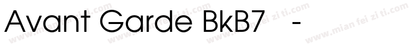 Avant Garde BkB7 粗体字体转换